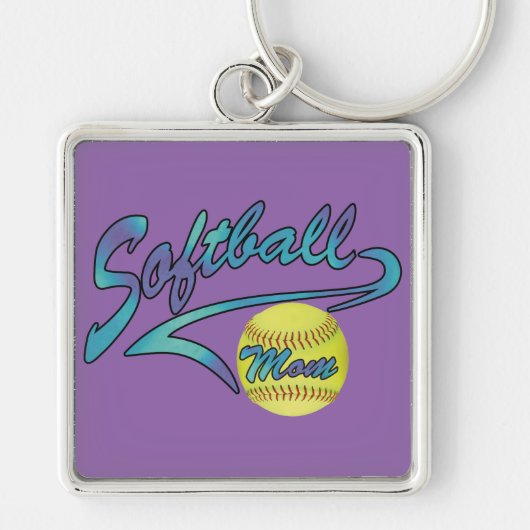Porte-clés Fastpitch Softball Maman Athletic Tail (Devant)