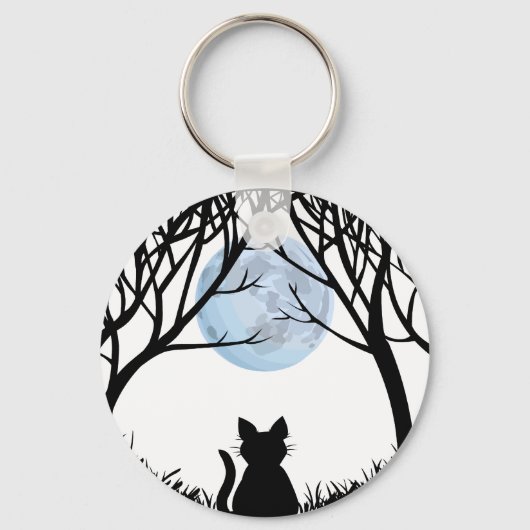 Porte-clés Fat Chat Porte - clé Chat Noir Cadeaux de Chat Ani (Recto)