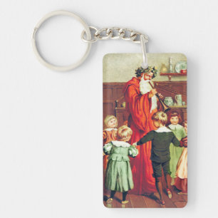 Porte-clés Father Christmas Blowing The Horn