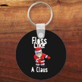 Porte-clés Father Christmas Floss Like A Claus Funny Santa Ug (Recto)