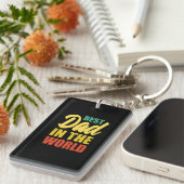 Porte-clés Father Gift | Best Dad In The World (Devant droit)