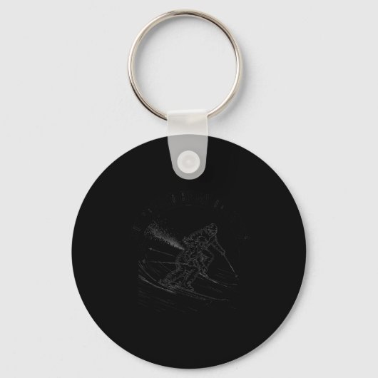 Porte-clés Fauchée par ma fille Drôle de ski (Recto)