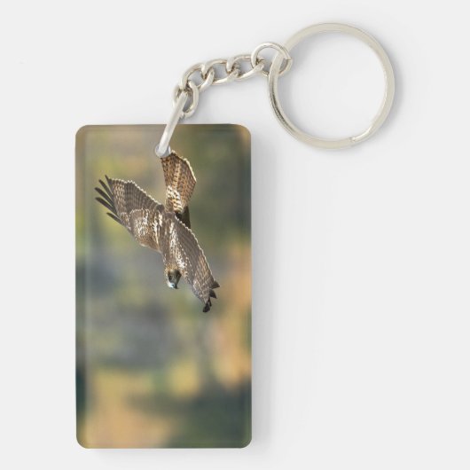 Porte-clés faucon Rouge-coupé la queue (Dos)
