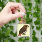 Porte-clés faucon Rouge-coupé la queue (main)