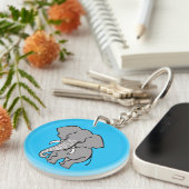 Porte-clés Faune - Cute ELEPHANT - Animal africain - (Devant droit)
