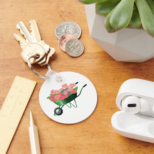 Porte-clés Fauteuil Roulant Plein De Fleurs Porte - clé