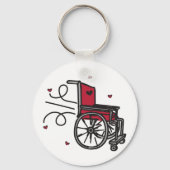 Porte-clés Fauteuil roulant roulant (Recto)