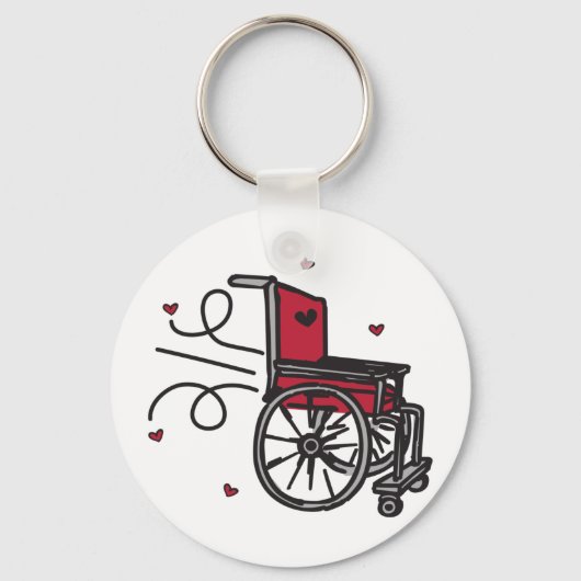 Porte-clés Fauteuil roulant roulant (Recto)