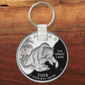 Porte-clés Faux Alaska State Quarter The Great Land Grizzly (Recto)