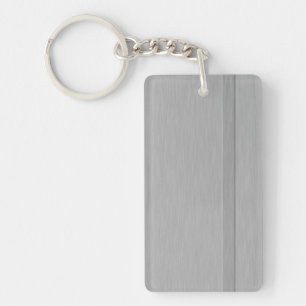 Porte-clés Faux brossé métal avec Groove