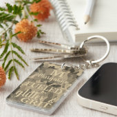 Porte-clés Faux Gold Camouflage Glitter Metallic Camo Name (Devant droit)