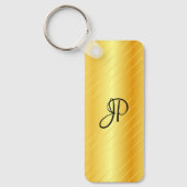 Porte-clés Faux Gold Monogramme Élégant Modèle moderne (Recto)
