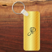 Porte-clés Faux Gold Monogramme Élégant Modèle moderne (Recto)