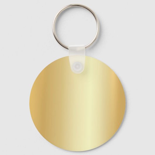Porte-clés Faux Gold Nom élégant Monogram Modèle initial (Verso)