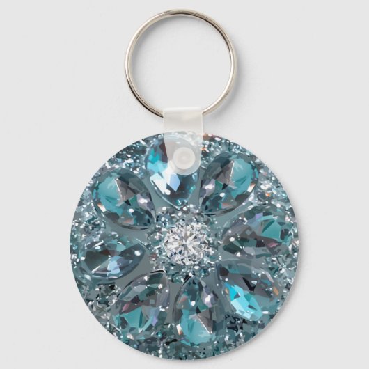 Porte-clés Faux Rhinestone Jewel Bling Glitzy (Recto)