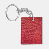 Porte-clés Faux rouge alligator cuir (Devant gauche)