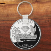 Porte-clés Faux State Quarter Crater of Diamonds (Recto)