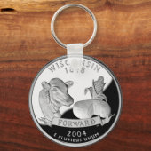 Porte-clés Faux Wisconsin State Quarter Cow Cheese (Recto)