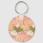 Porte-clés Faveur de fête citrouilles à l'aquarelle (Recto)