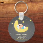 Porte-clés Faveurs de Baby Shower Twinkle Twinkle Little Star (Recto)