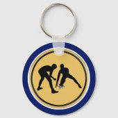 Porte-clés Faveurs de la Fête de Lutte, Lutteurs ou Entraîneu (Verso)