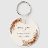 Porte-clés Faveurs de mariage bohème rustique en terracotta e (Recto)