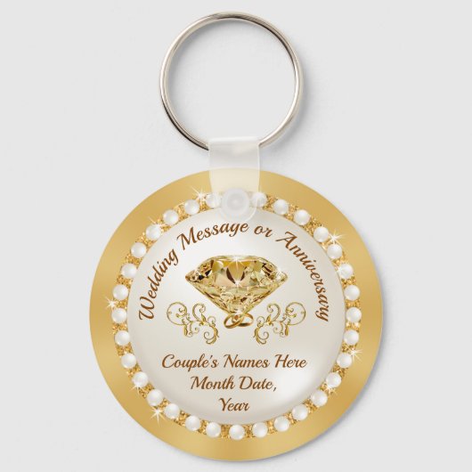 Porte-clés Faveurs Fêtes des mariées Élégantes, Mariage, Anni (Recto)