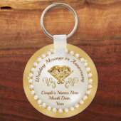 Porte-clés Faveurs Fêtes des mariées Élégantes, Mariage, Anni (Recto)