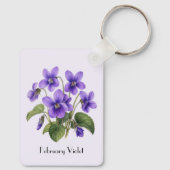 Porte-clés February Violet Flowers  (Verso)