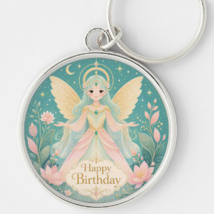 Porte-clés Fée Ange aux Ailes Dorées Éthérées