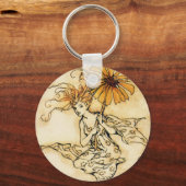 Porte-clés Fée avec Fleur (Recto)