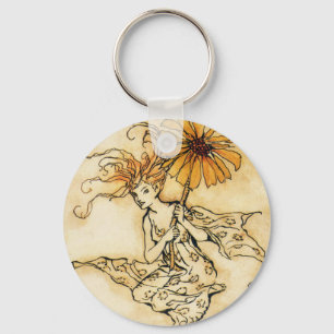 Porte-clés Fée avec la fleur