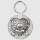 Porte-clés fée bijou argenté cœur (Recto)