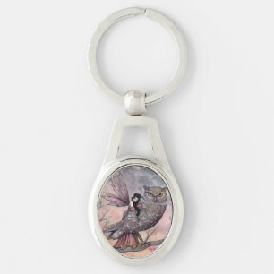 Porte-clés Fée de l'amitié et Art Fantastique de Hibou