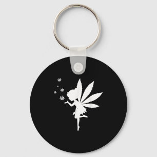 Porte-clés Fée de mauvaises herbes Imaginaire feuille Stoner