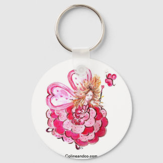 Porte-clés Fée du coeur papillon Colineandco