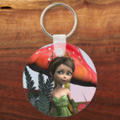 Porte-clés Fée en forêt (Recto)