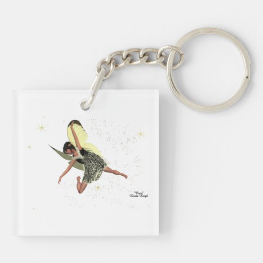 Porte-clés Fée Fée Avec Ailes Jaunes Porte - clé (Dos)