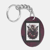 Porte-clés Fée Florale de la Forêt Gothique Sombre Roses Bour (Devant gauche)