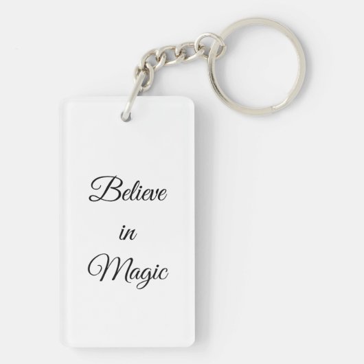 Porte-clés Fée mignonne avec ailes Brown Rectangle Porte - cl (Dos)