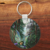 Porte-clés Fées forestières et château de cascade (Recto)
