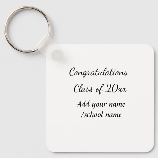 Porte-clés Félicitations classe d'ajouter le nom d'année scol (Recto)