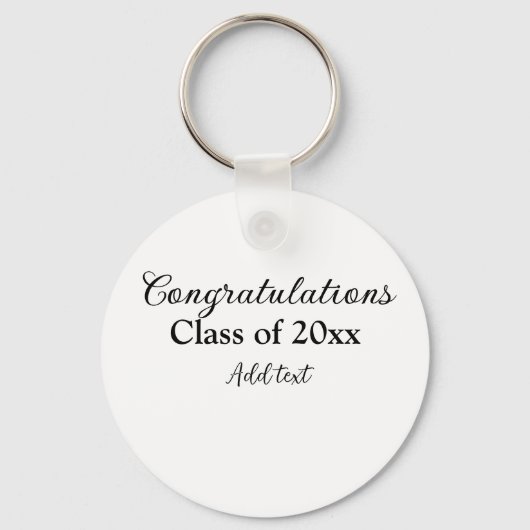 Porte-clés Félicitations de graduation simples clas d'ajout m (Recto)