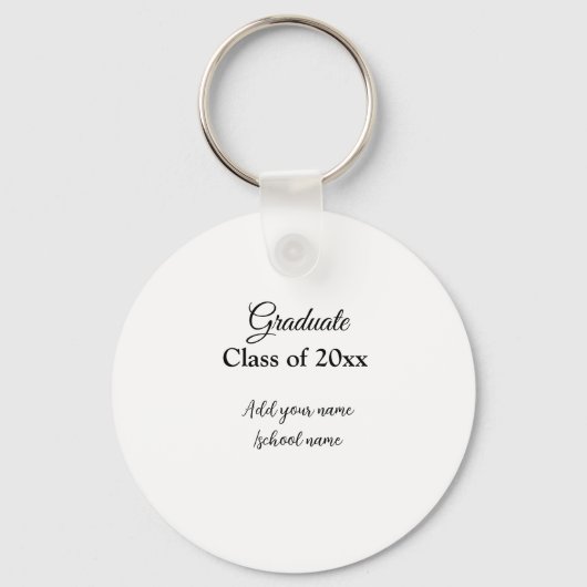 Porte-clés Félicitations de graduation simples clas d'ajout m (Recto)