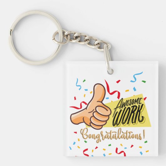 Porte-clés félicitations de travail impressionnantes (Devant)