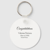 Porte-clés Félicitations diplômé ajouter le nom de l'école si (Verso)