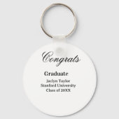 Porte-clés Félicitations diplôme nom université nom promotion (Verso)