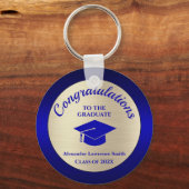 Porte-clés Félicitations Graduate Class of 2023 Blue Gold (Recto)