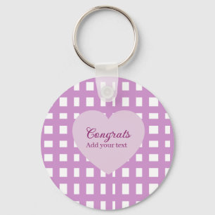 Porte-clés Félicitations minimales simples diplôme violet s