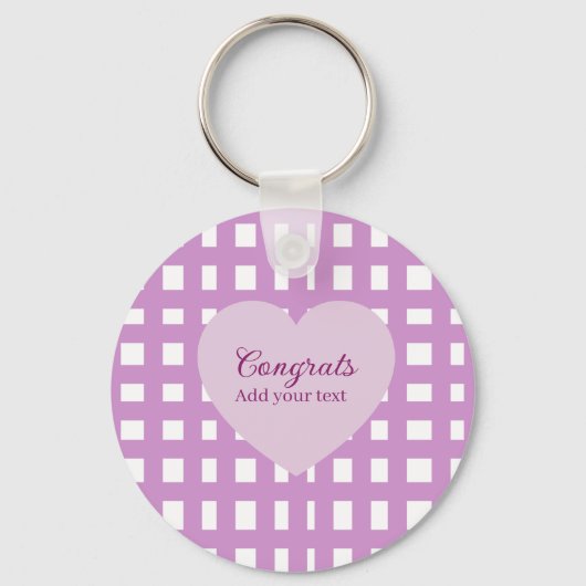 Porte-clés Félicitations minimales simples diplôme violet s (Recto)